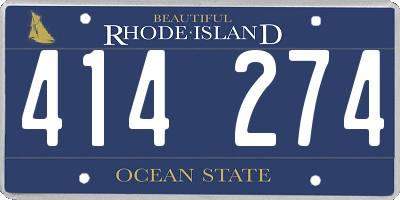 RI license plate 414274