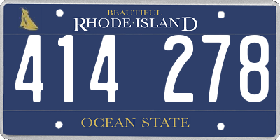 RI license plate 414278
