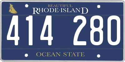 RI license plate 414280