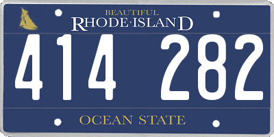 RI license plate 414282