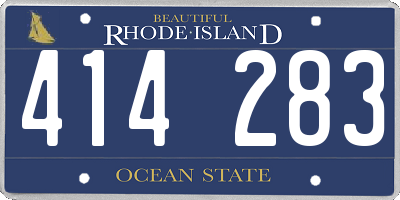 RI license plate 414283