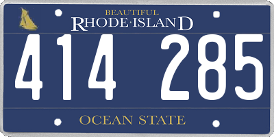 RI license plate 414285