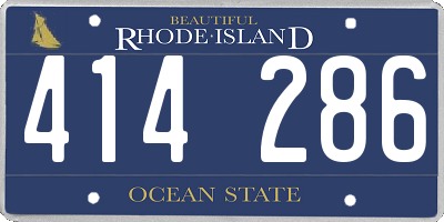 RI license plate 414286