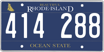RI license plate 414288