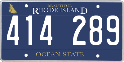 RI license plate 414289