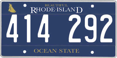 RI license plate 414292