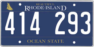RI license plate 414293