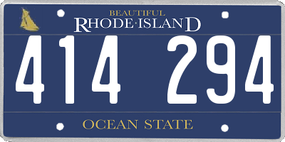 RI license plate 414294