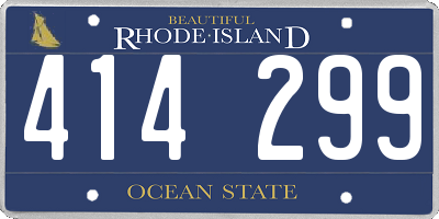 RI license plate 414299