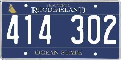RI license plate 414302