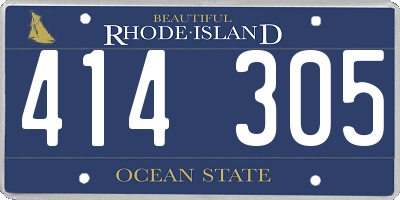 RI license plate 414305