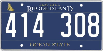 RI license plate 414308