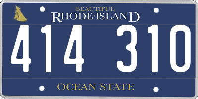RI license plate 414310