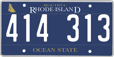 RI license plate 414313