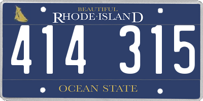 RI license plate 414315