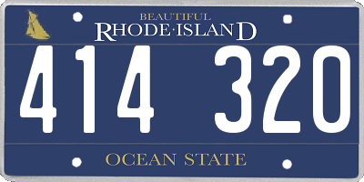 RI license plate 414320