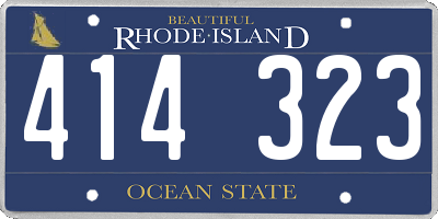 RI license plate 414323