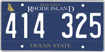 RI license plate 414325