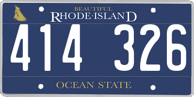 RI license plate 414326
