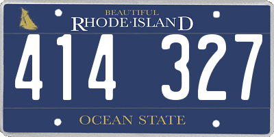 RI license plate 414327