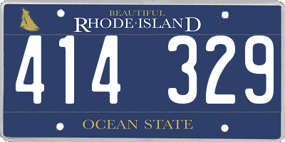 RI license plate 414329