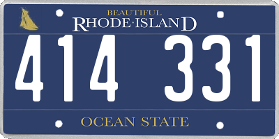 RI license plate 414331