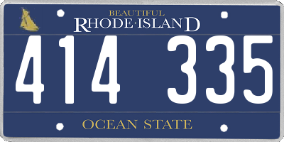 RI license plate 414335