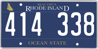 RI license plate 414338