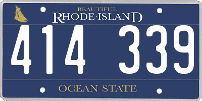 RI license plate 414339