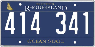 RI license plate 414341
