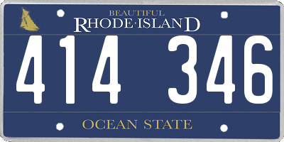 RI license plate 414346