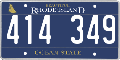 RI license plate 414349