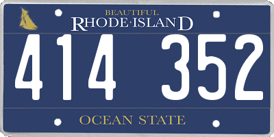 RI license plate 414352