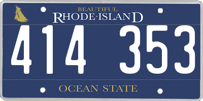 RI license plate 414353
