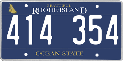 RI license plate 414354