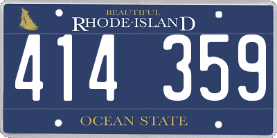 RI license plate 414359