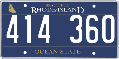 RI license plate 414360