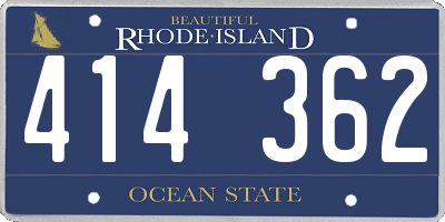 RI license plate 414362