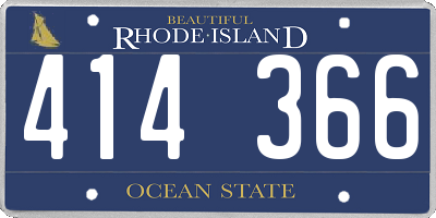 RI license plate 414366