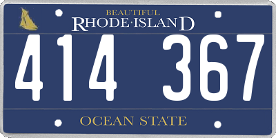 RI license plate 414367