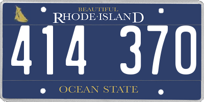 RI license plate 414370