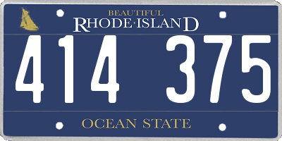 RI license plate 414375