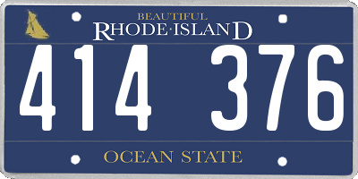 RI license plate 414376