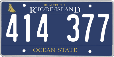RI license plate 414377