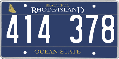 RI license plate 414378