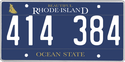 RI license plate 414384