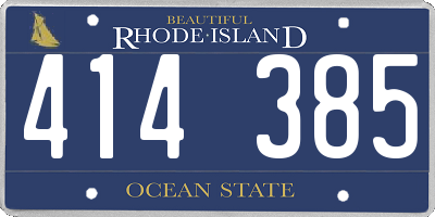 RI license plate 414385