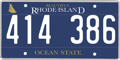 RI license plate 414386