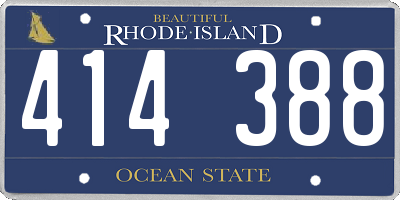 RI license plate 414388