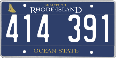 RI license plate 414391
